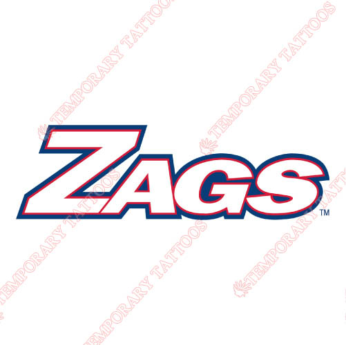 Gonzaga Bulldogs Customize Temporary Tattoos Stickers NO.4506